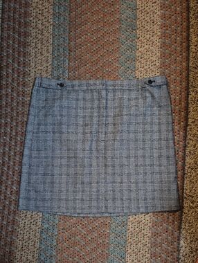 Banana Republic Gray Plaid Mini Skirt